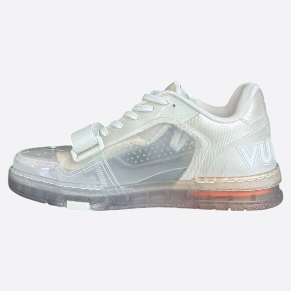 Louis Vuitton White & Transparent Mesh Trainers - Picture 6 of 8